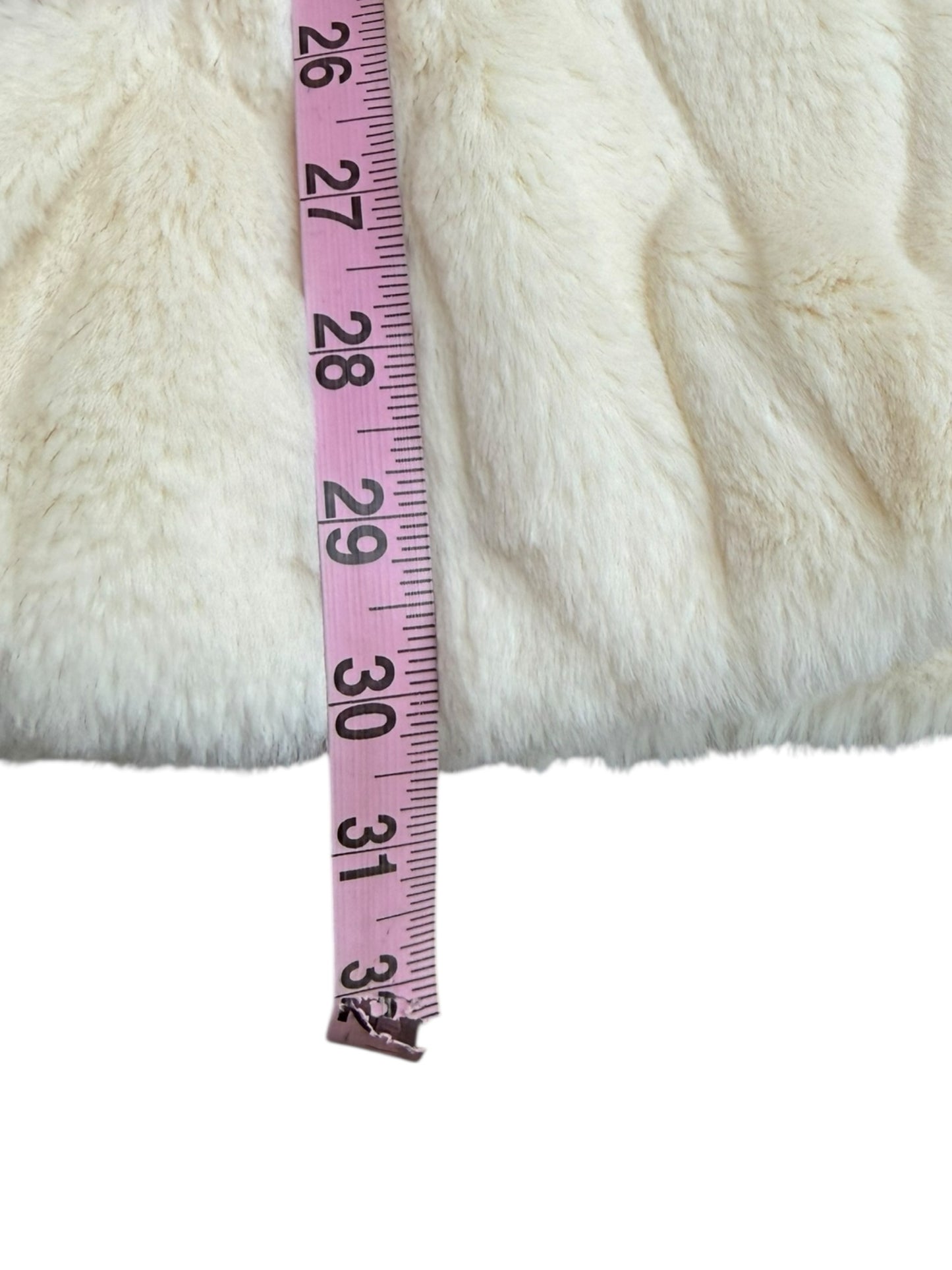 Rachel Zoe Cream Faux Fur Coat Size M