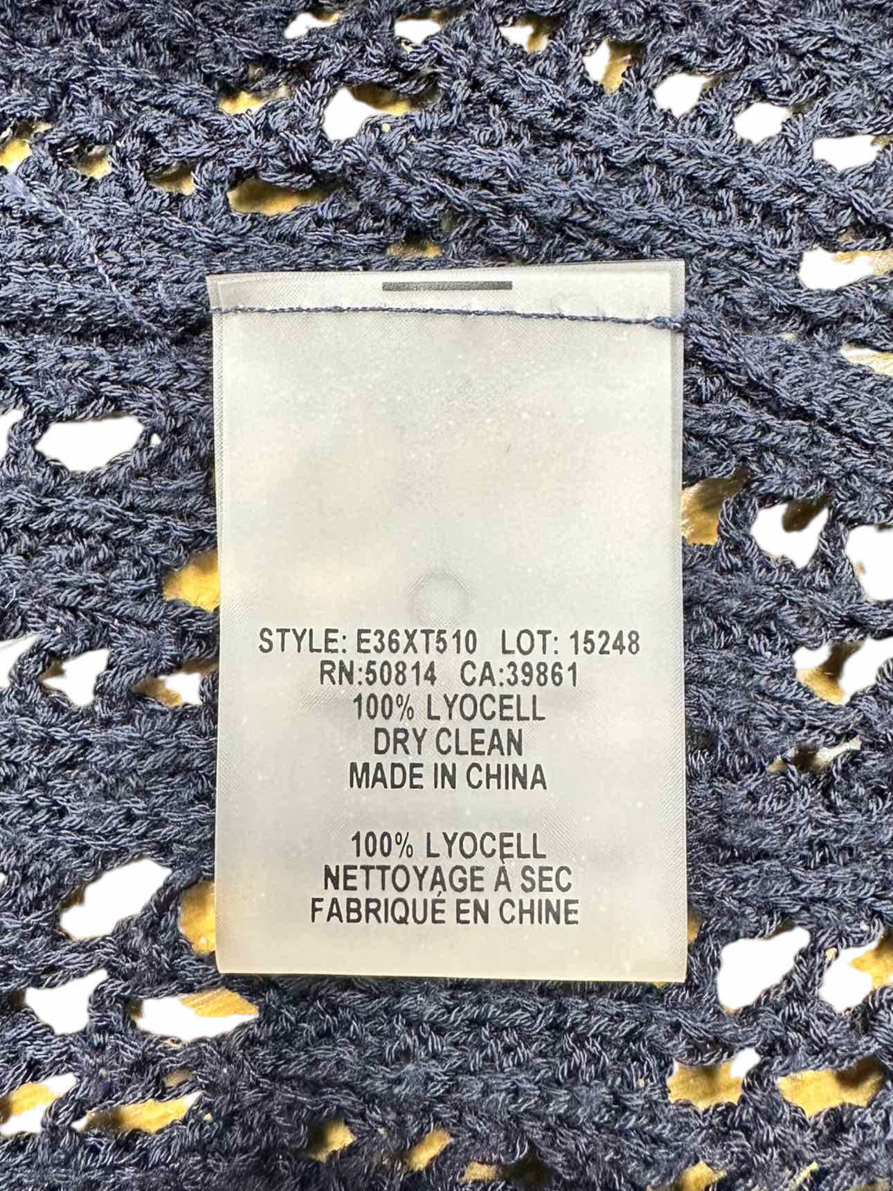 ELIE TAHARI Navy Knit Cardigan Size M