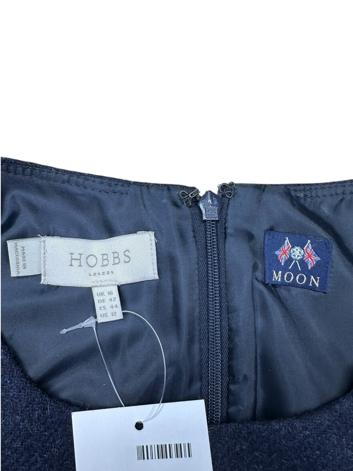 HOBBS LONDON Navy & Green Wool Dress Size 12