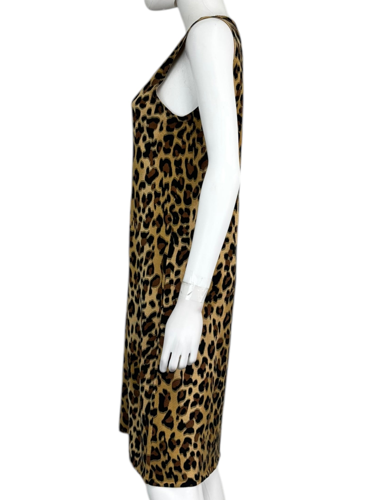 Calvin Klein Brown Animal Print Dress Size L