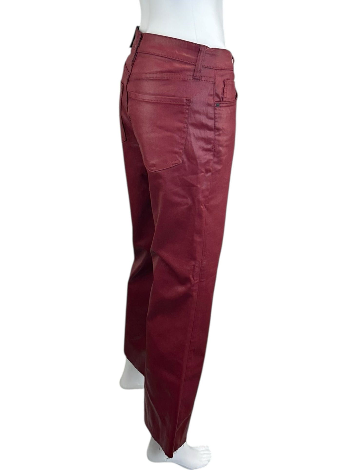 KUT from the Kloth NWT Burgundy Coated Kelsey Crop Boot Jeans Size 6