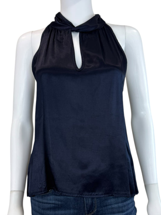 STARKx NWT Blue Satin Riley Blouse Size S