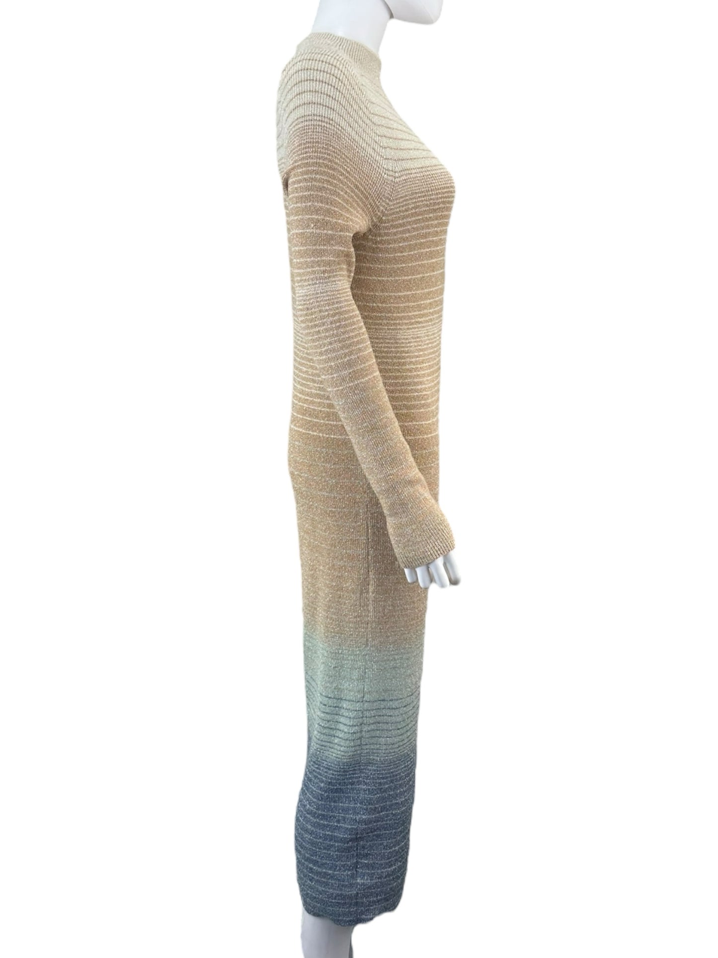 Ann Taylor Striped Ombre Sweater Dress Size S