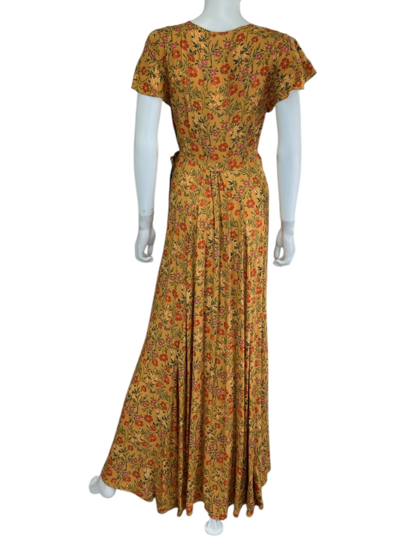 Olivaceous Multicolor Floral Casual Maxi Dress Size M