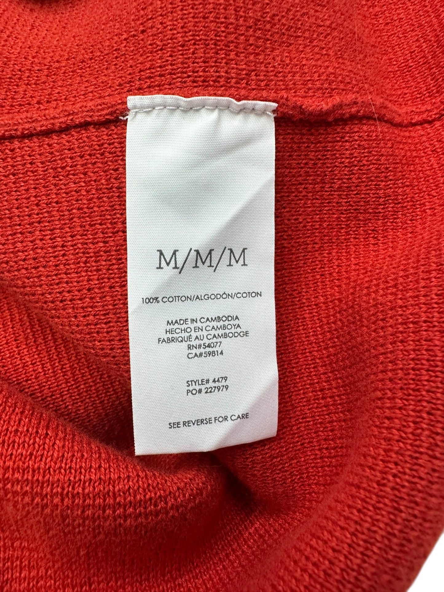 cabi Orange Coronation Cardigan Blazer Size M