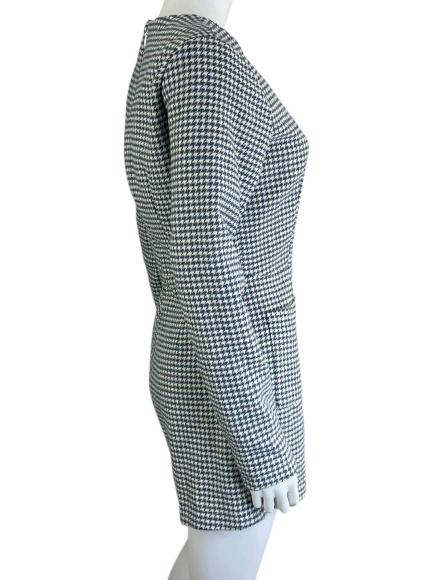 Sage The Label NWT Blue Houndstooth Journaling Romper Size S