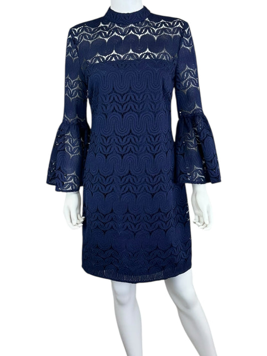 TRINA TURK Navy Cocktail Mini Dress Size S