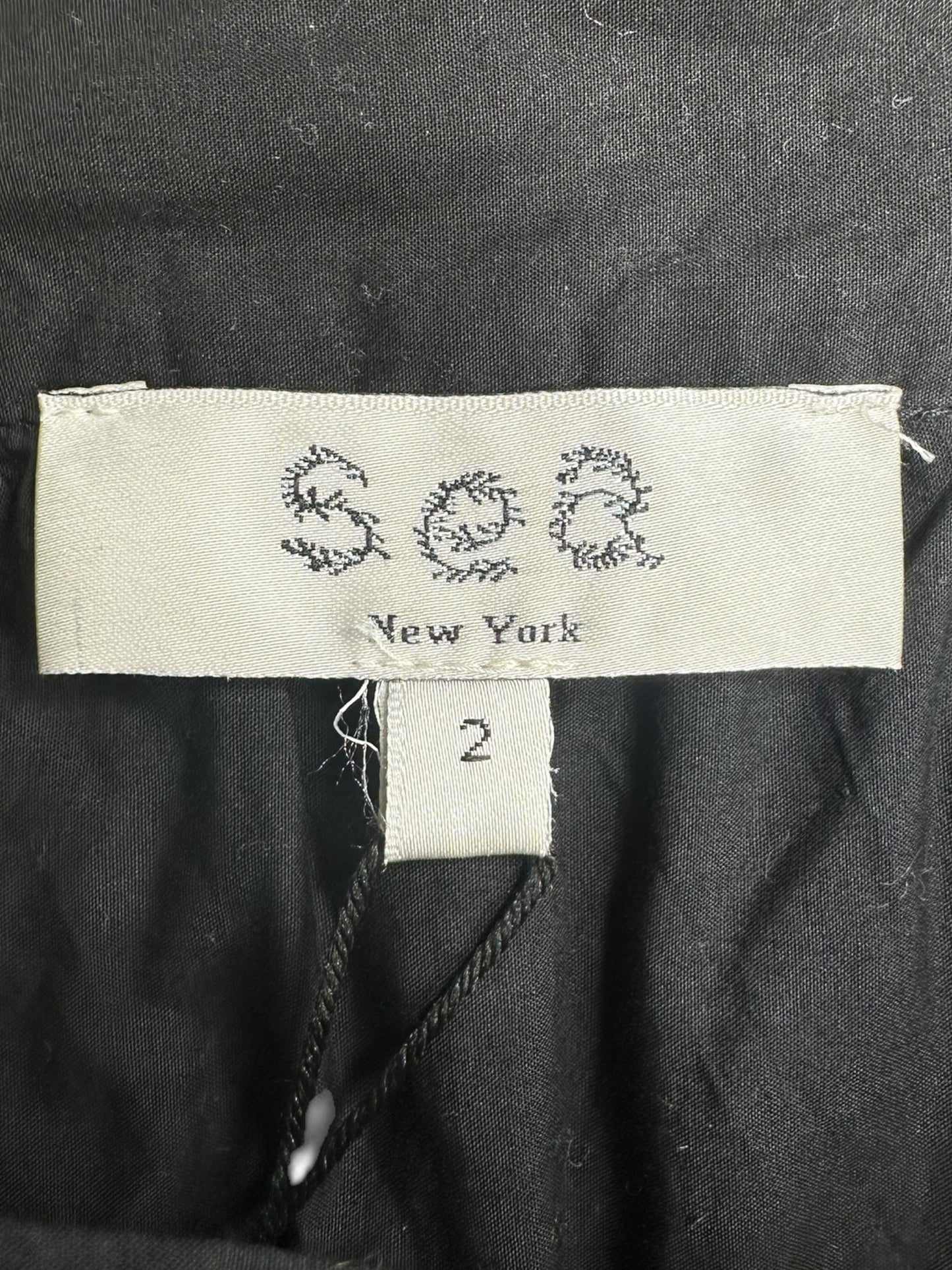 NWT SEA New York Black Midi Skirt Size 2