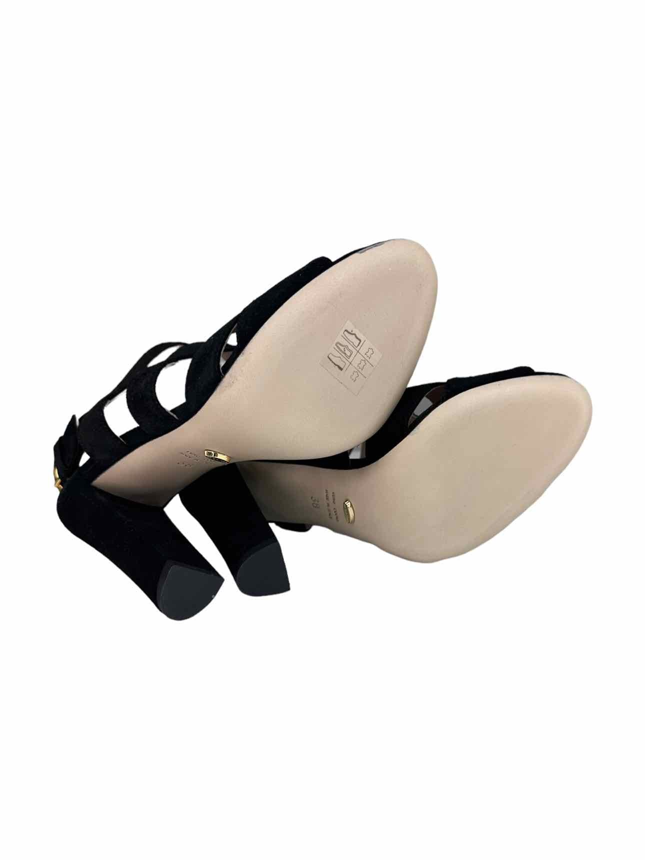 Sergio Rossi Black Suede Sandal Pump Size 38