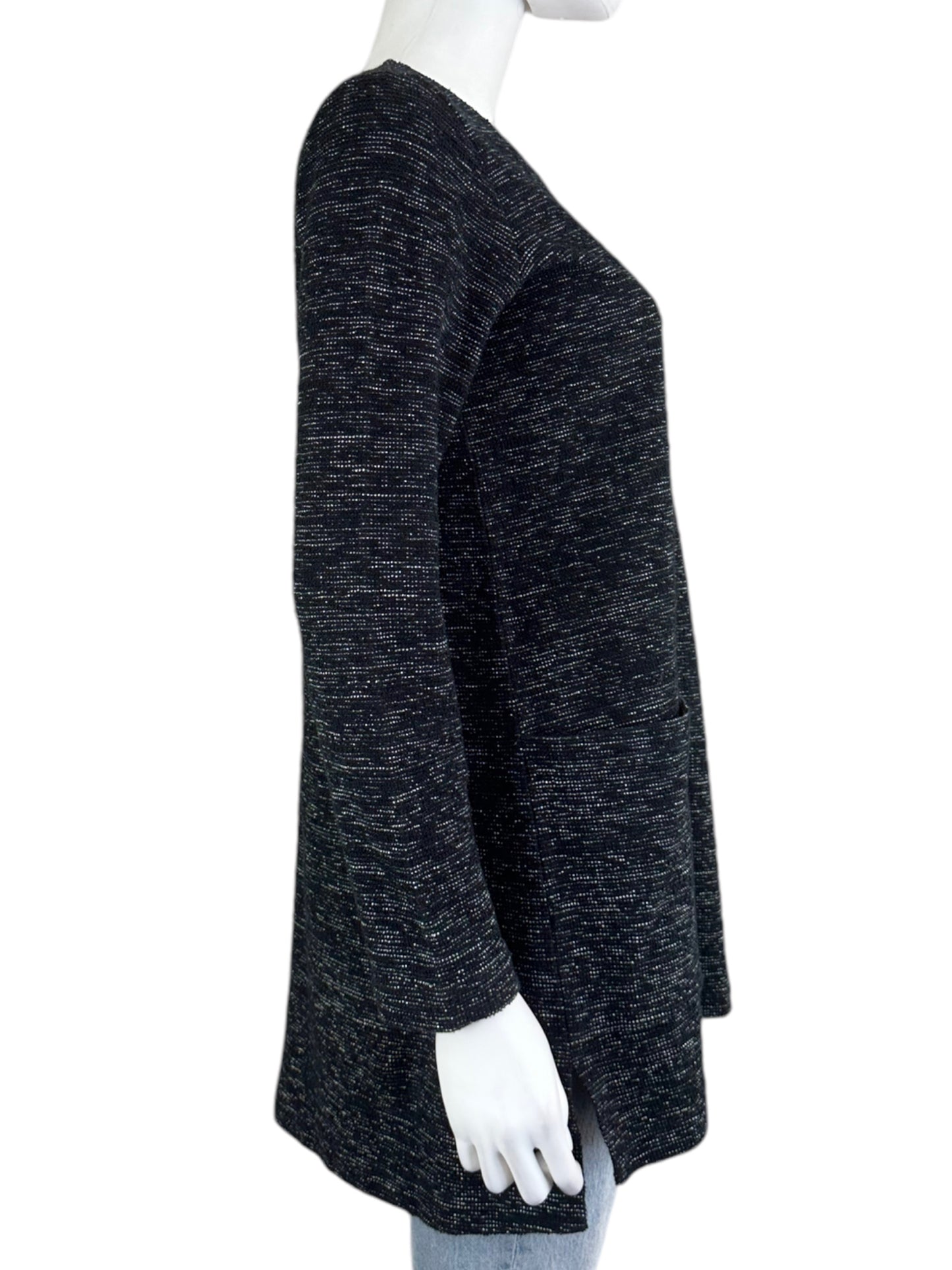 EILEEN FISHER Black Stretch Knit Tunic Size XXS