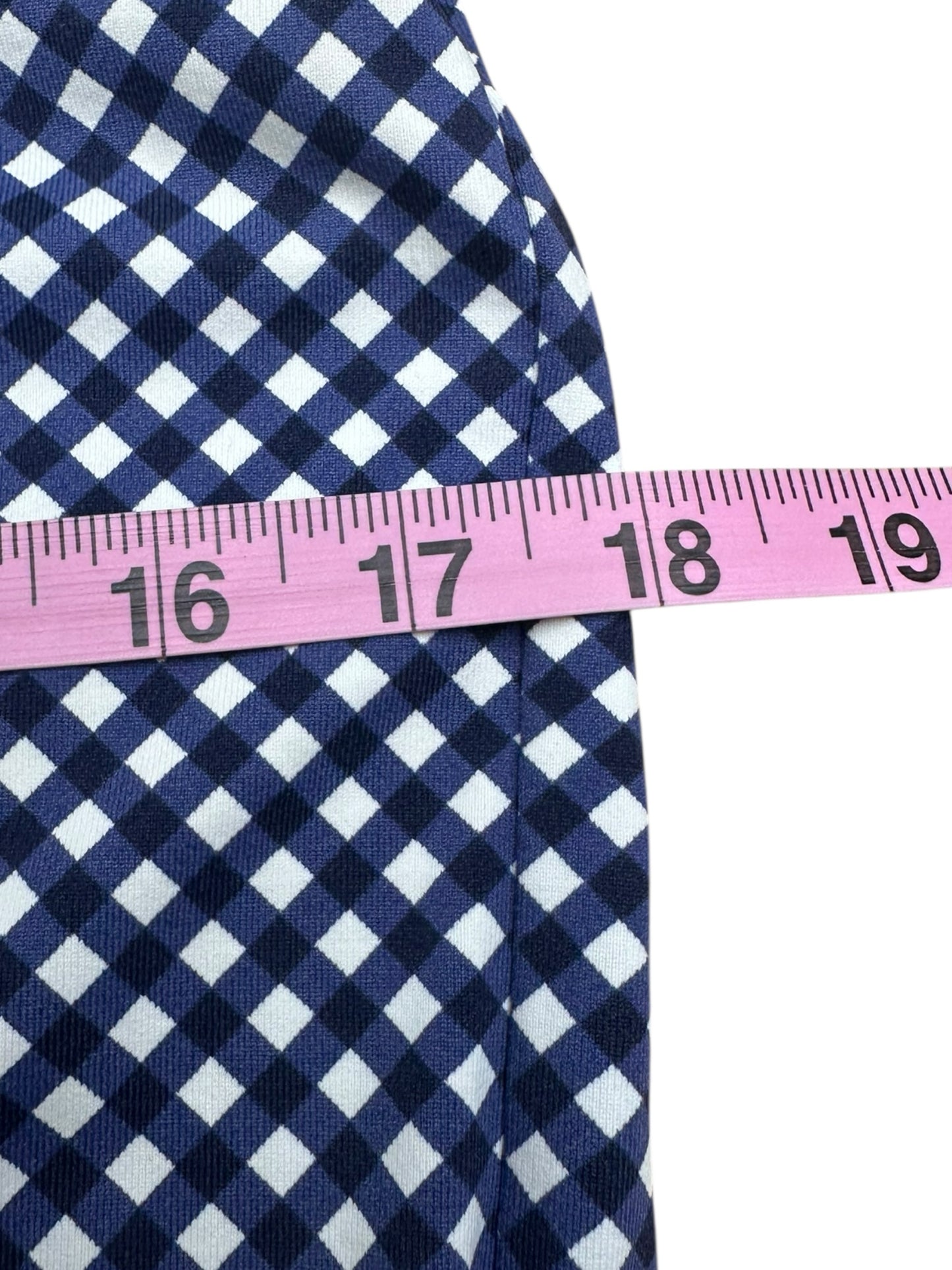 J. McLaughlin Blue And White Checkered Blouse Size M