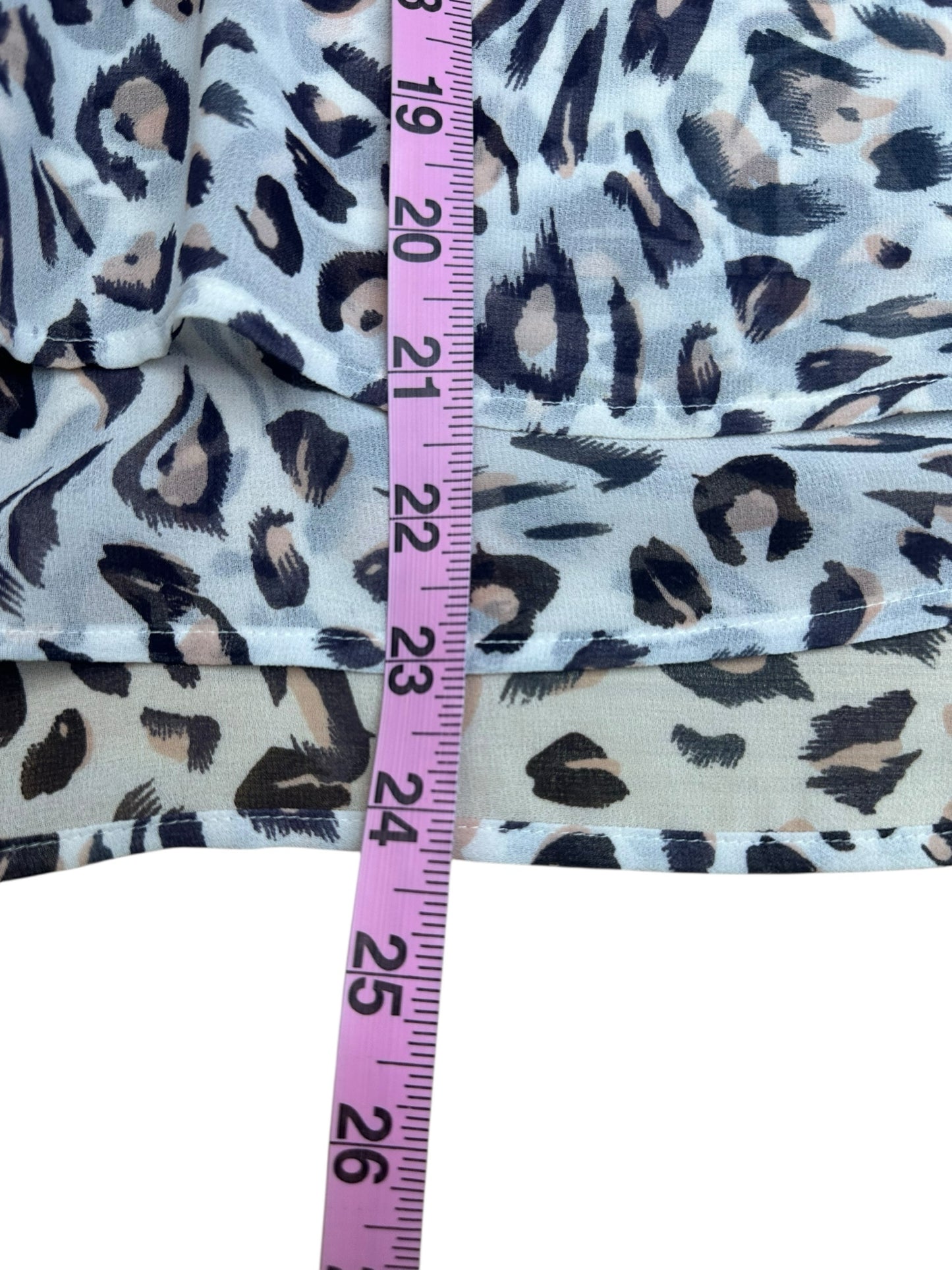 Cabi Glamour Leopard Print Blouse Size M