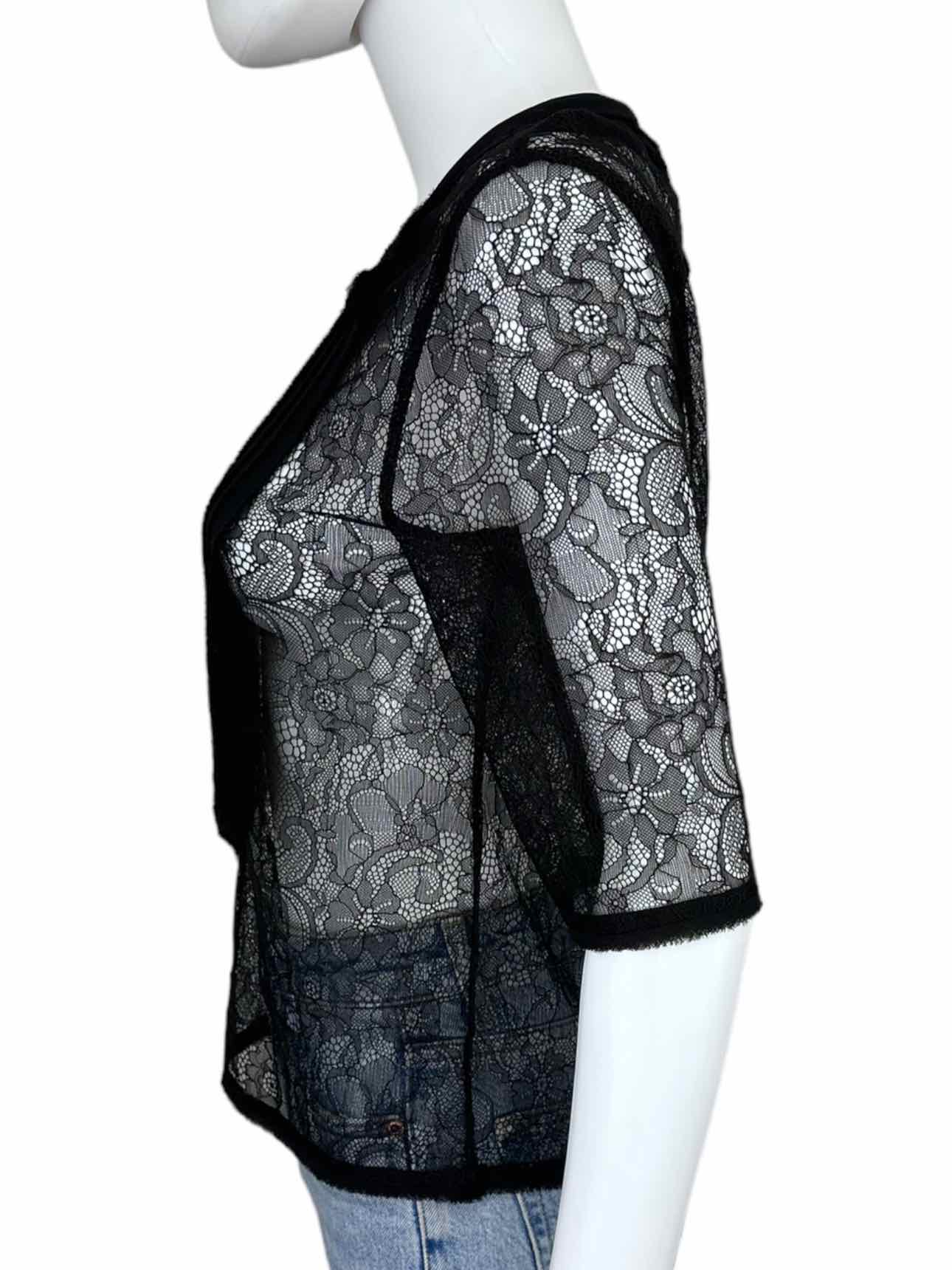 BCBGMAXAZRIA Black Lace Top Size XS