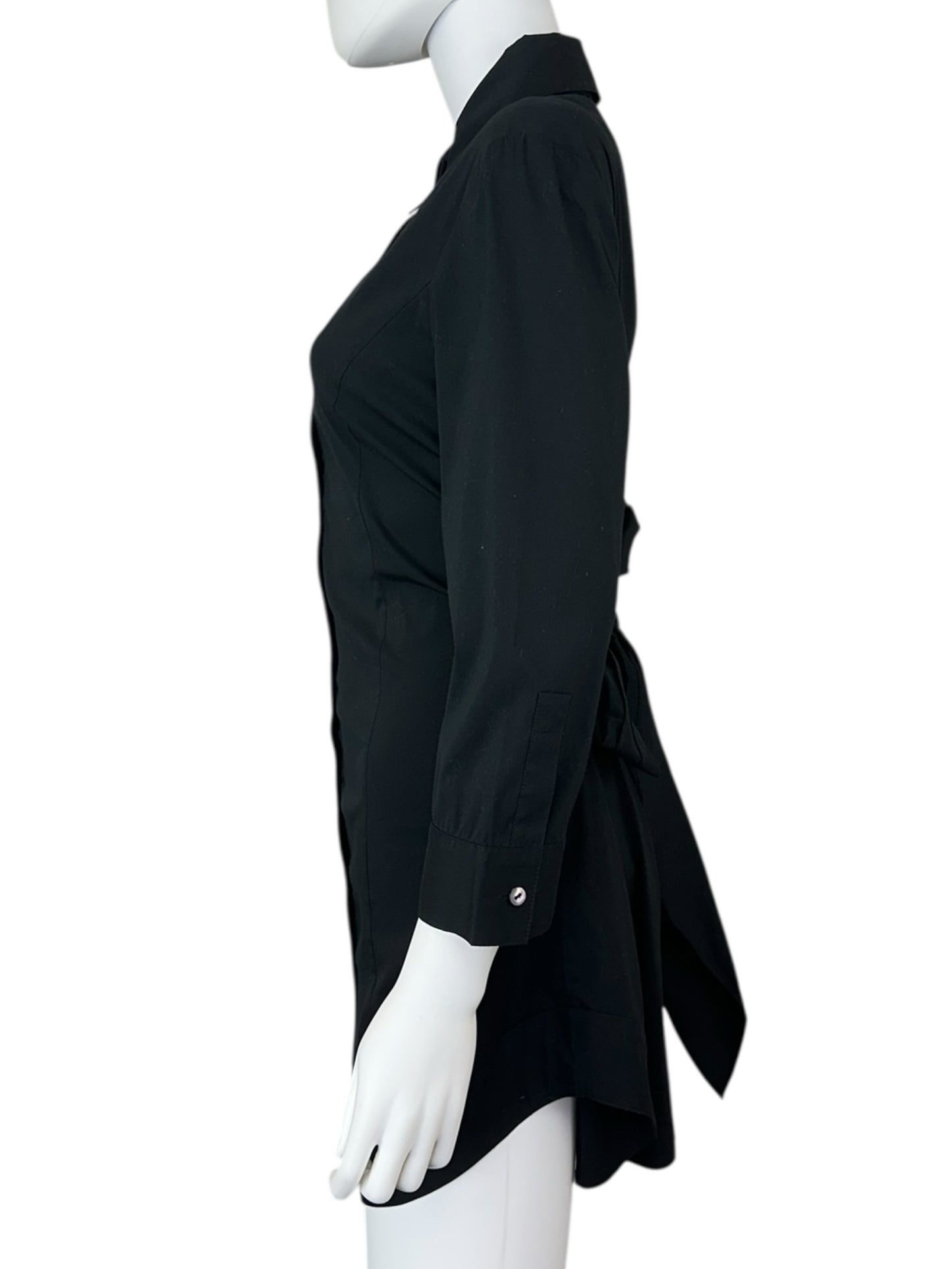 LAFAYETTE 148 NEW YORK Black Mini Shirt Dress Size 6