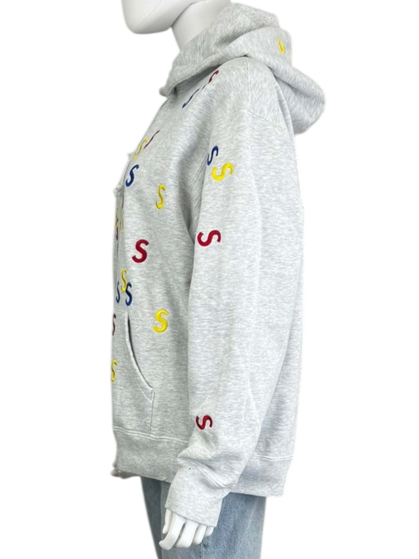 Supreme Gray Embroidered S Hoodie Size S