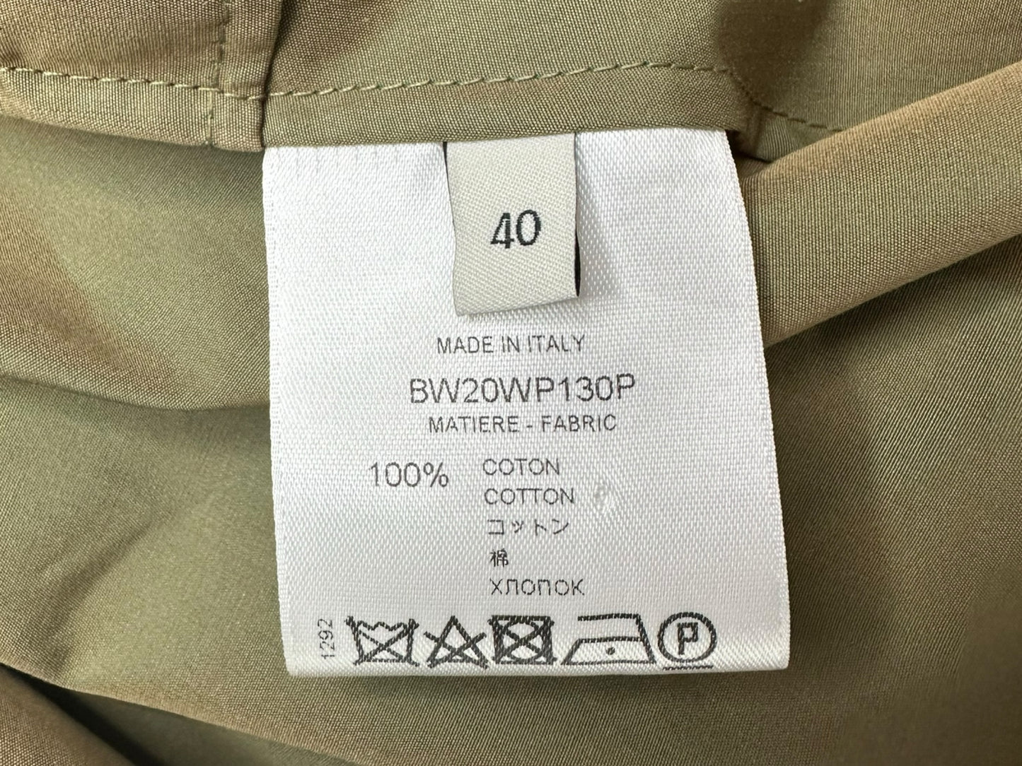GIVENCHY NWT Olive 100% Cotton Shirt Dress Size M