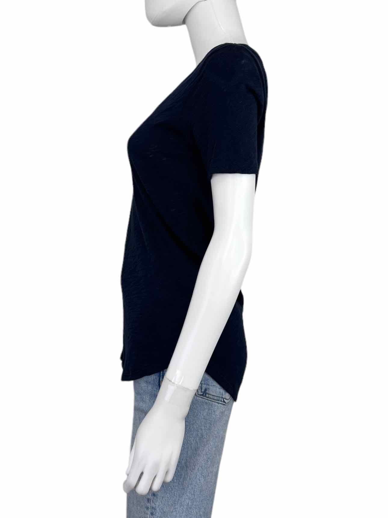 ATM NWT Navy 100% Cotton Knit Top Size S