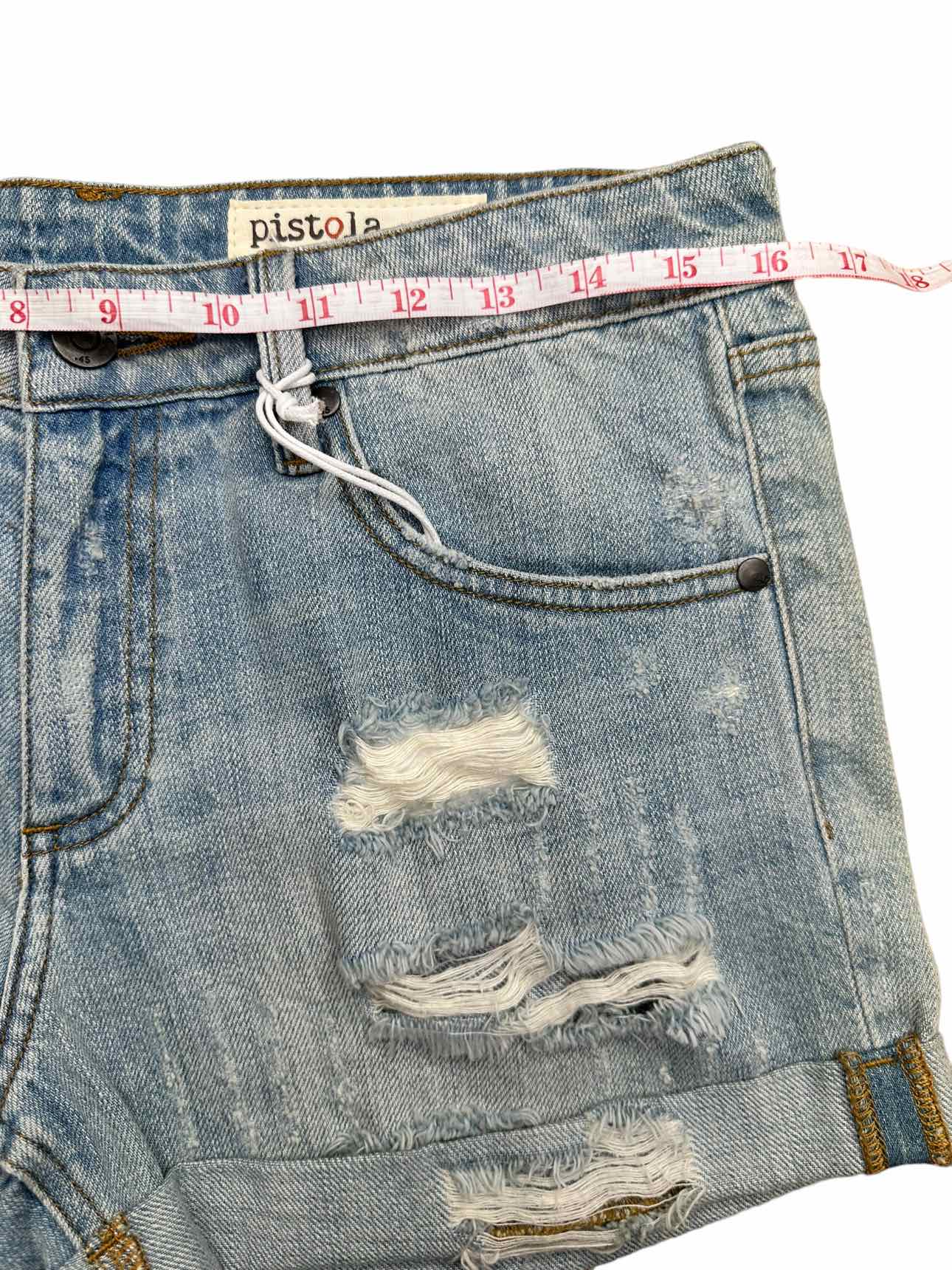 PISTOLA Distressed Denim Shorts Size S