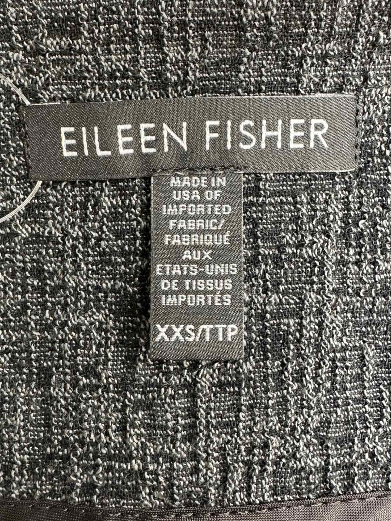 EILEEN FISHER Charcoal Long Jacket Size XXS