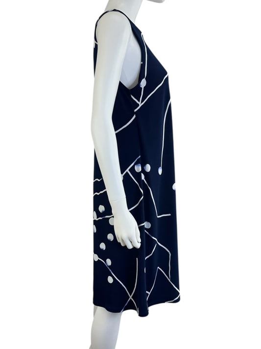 Clara Sunwoo Navy Stretch Knit Dress Size XS