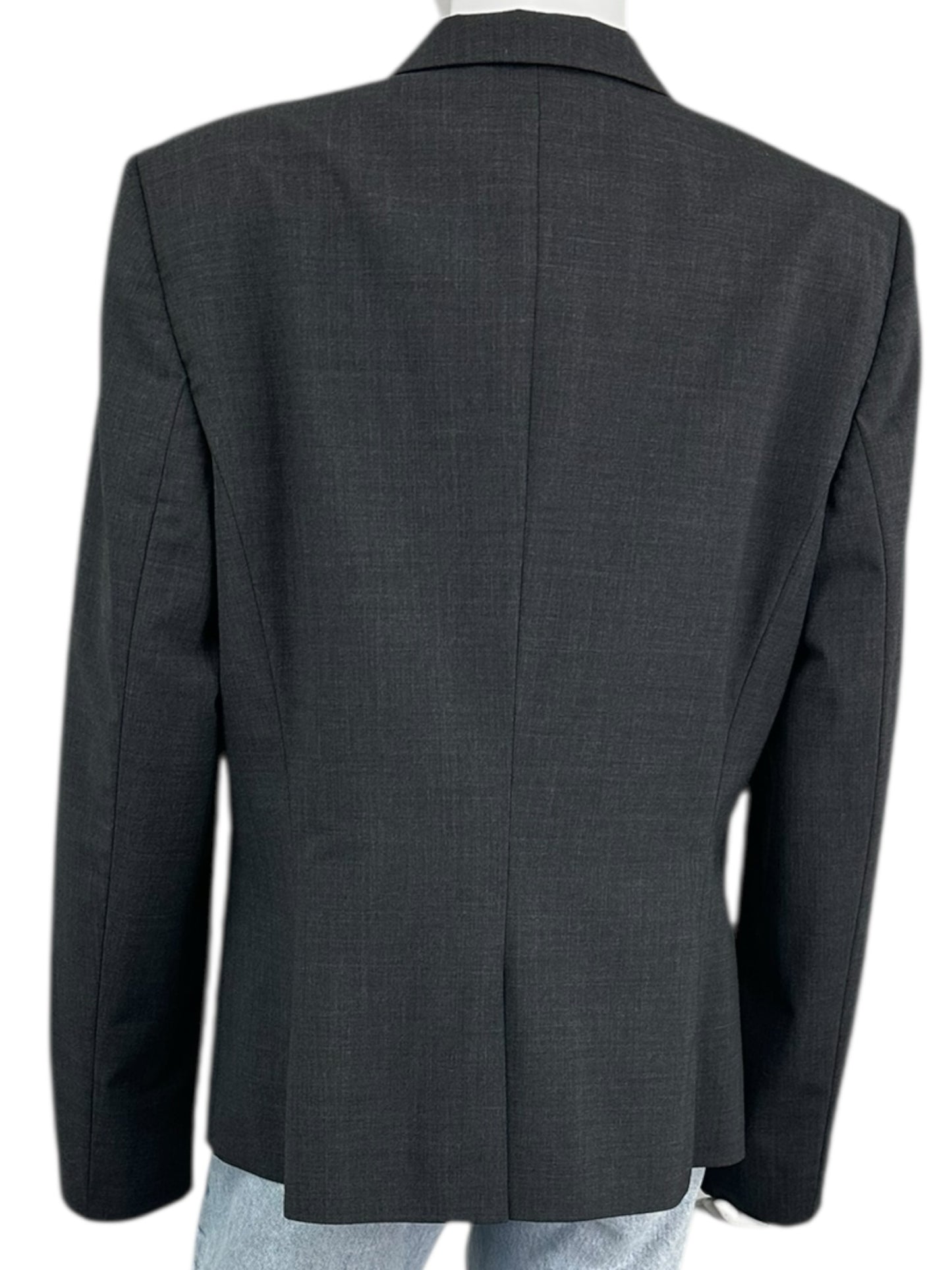 BOSS Gray Virgin Wool Pant Suit Size 10