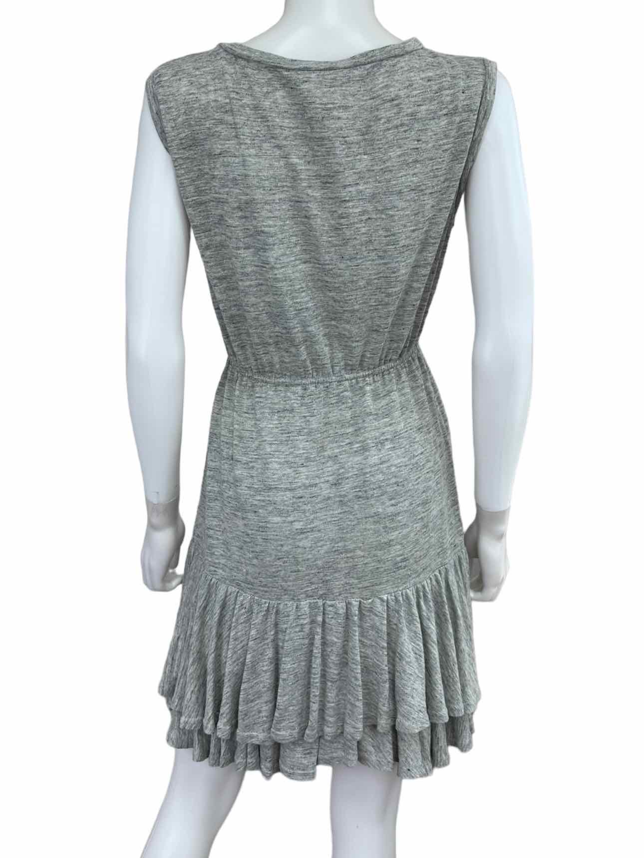 REBECCA TAYLOR Grey 100% Linen Dress Size S