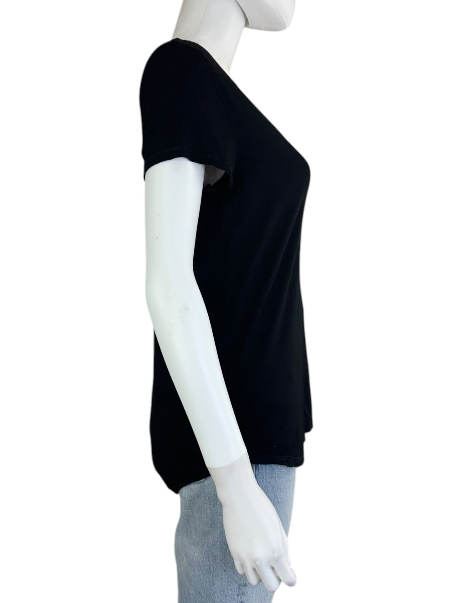 PAIGE Black Basic Tee Size S