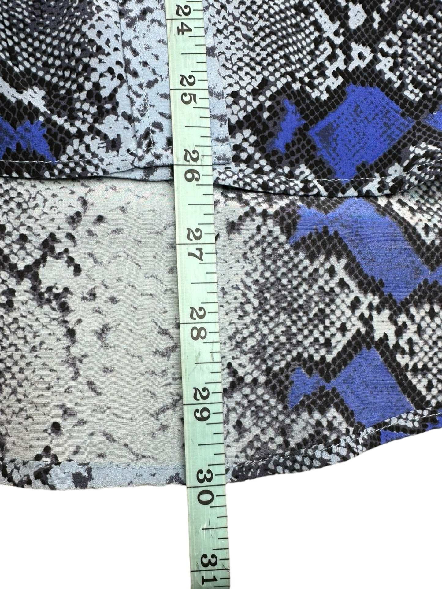 EQUIPMENT 100% Silk Blue Python Print Button-Down Shirt Size XS