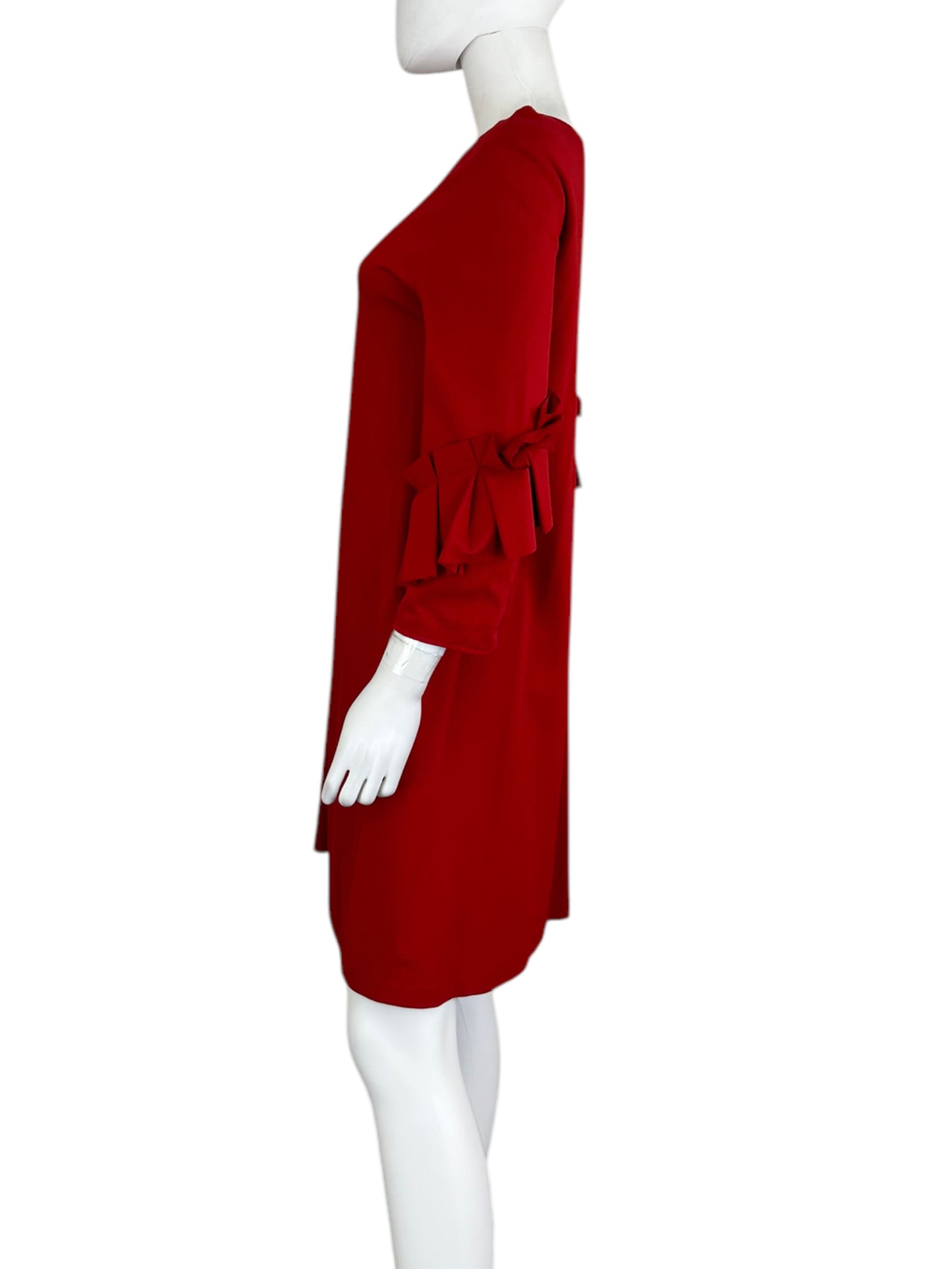 KATHERINE BARCLAY Red Knit Mini Dress Size M