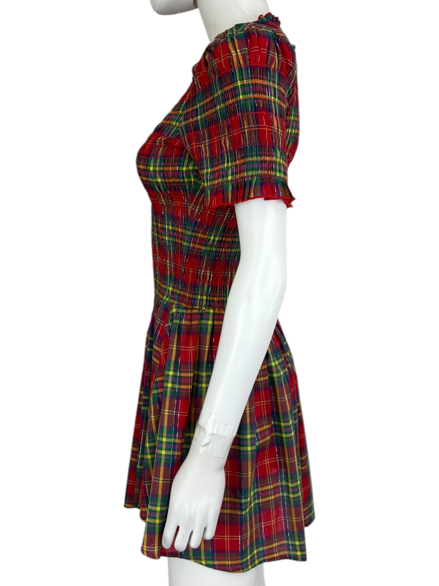NWT Apres Studio Plaid Mini Dress Size 2