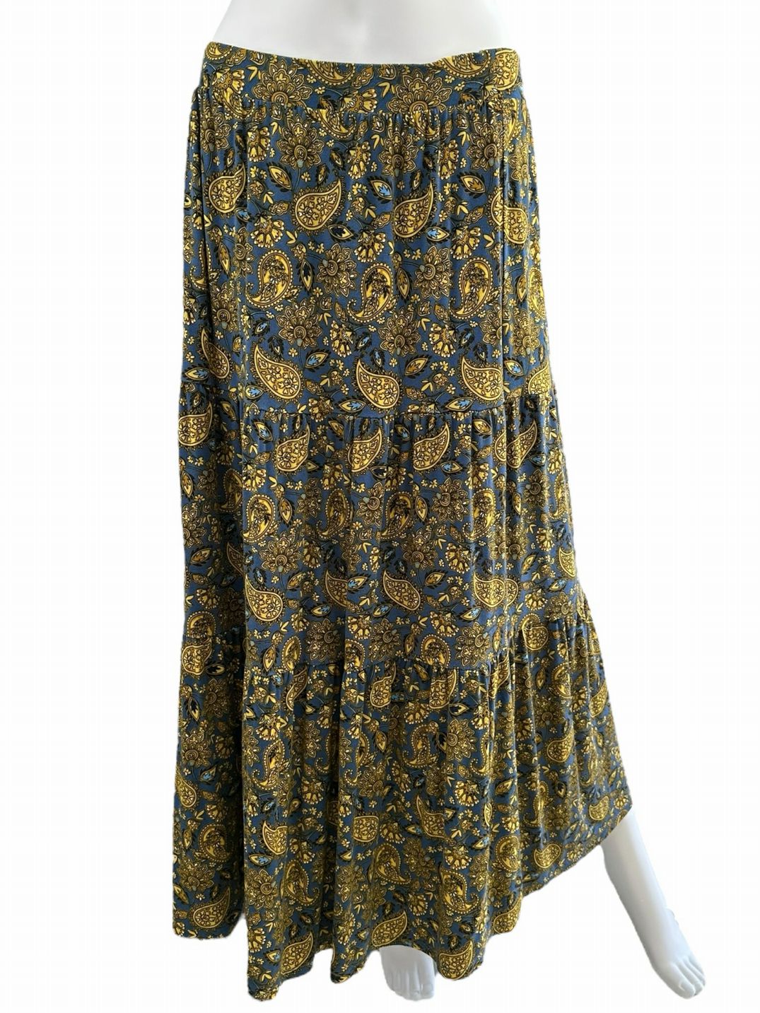 boden Blue Paisley Knot Detail Jersey Knit 2-piece Skirt Set Size 10