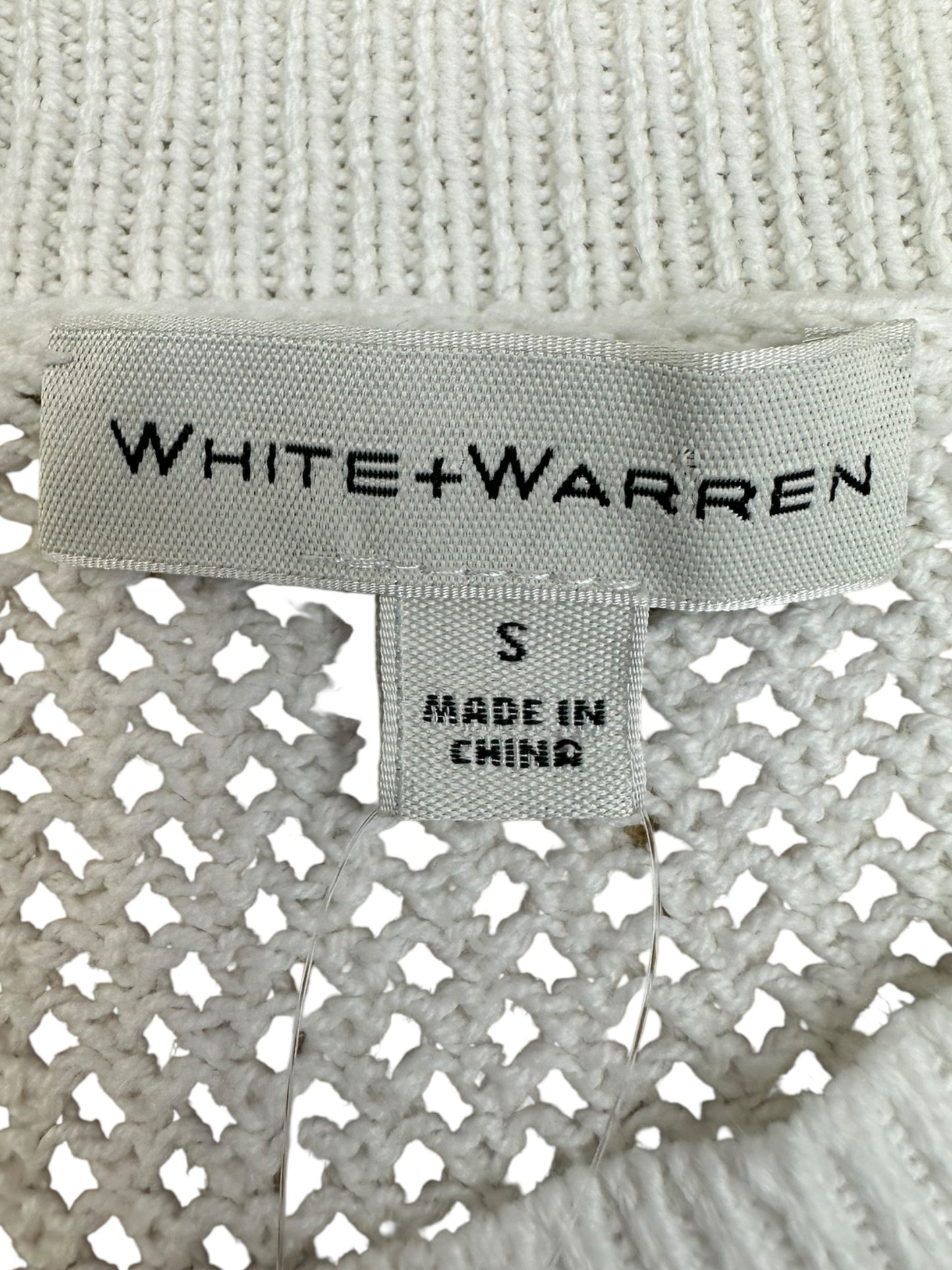 WHITE + WARREN White Cotton Sweater Size S