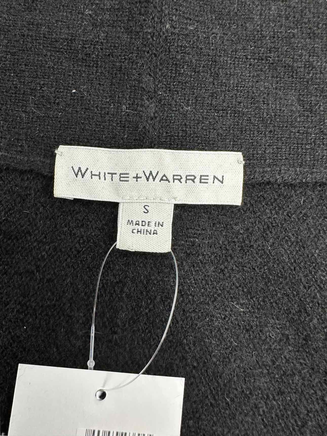 WHITE + WARREN Black Cashmere Cardigan Size S