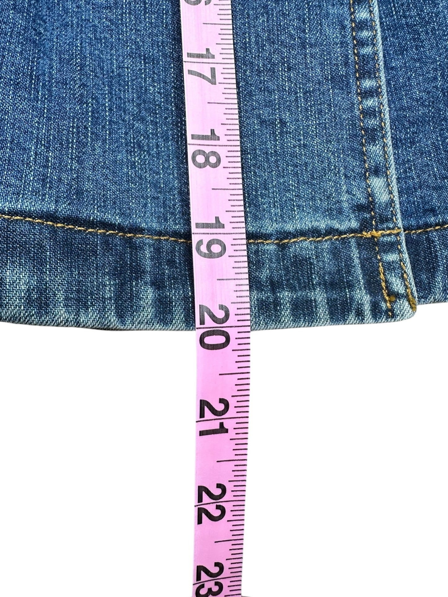 Ann Taylor Blue Denim Double Breasted Jacket Size 2