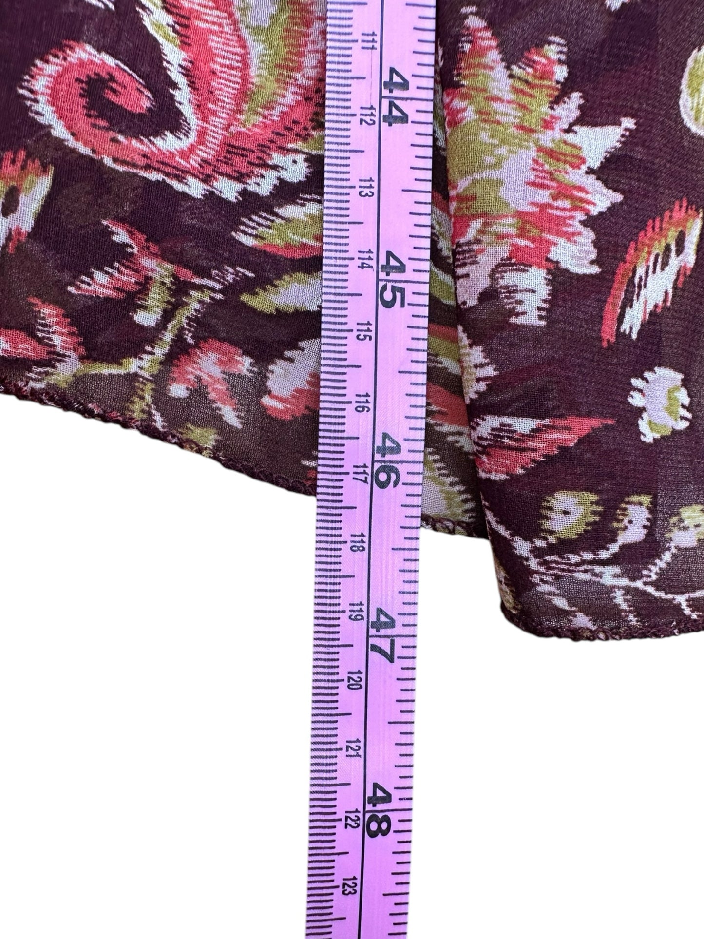 dress forum Burgundy Paisley Mesh Maxi Dress Size L