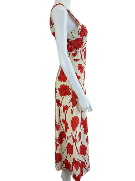 Greylin Red and Cream Casual Dress Size XS