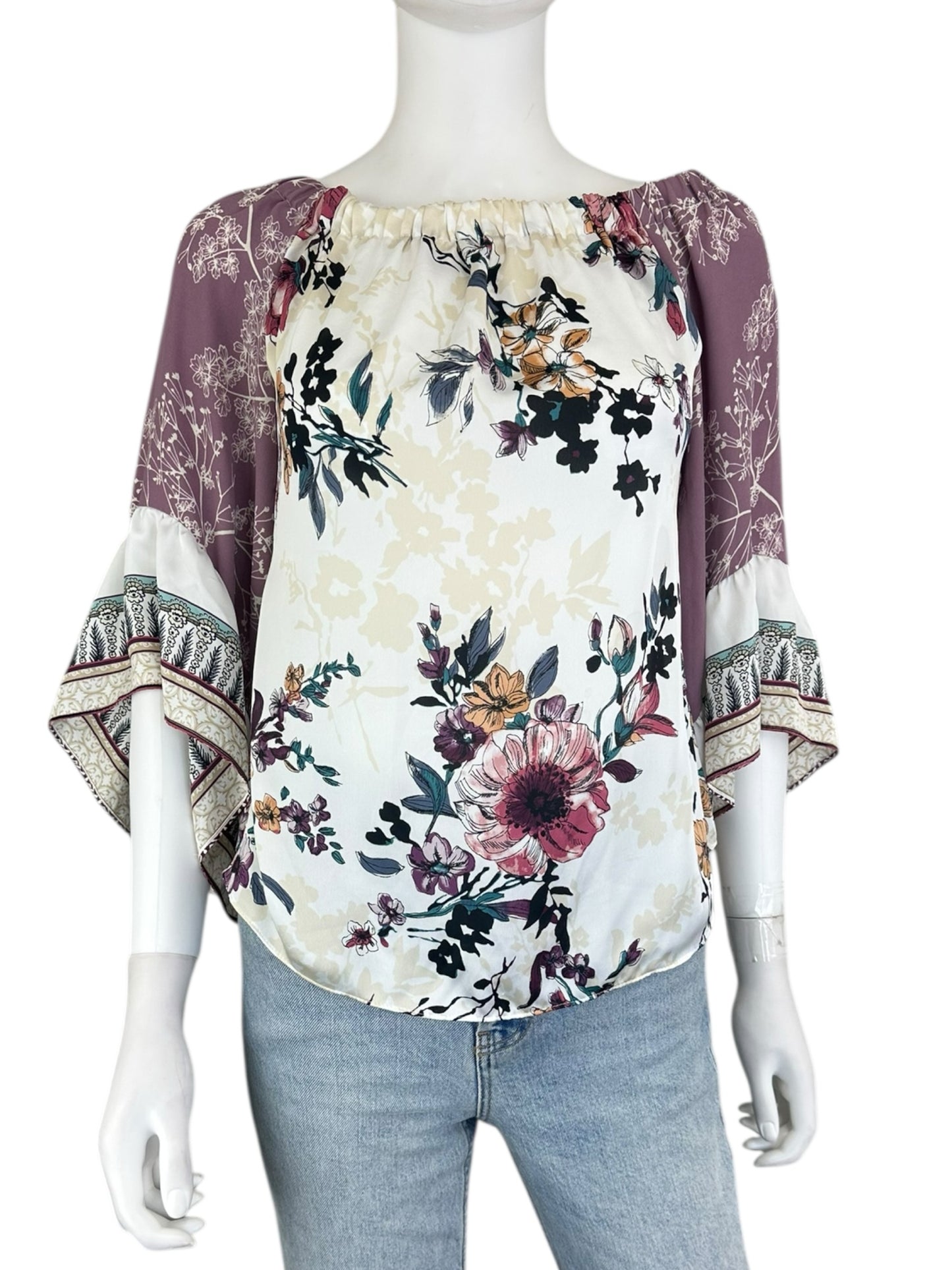 White House Black Market Size Floral Off The Shoulder Blouse Size XS