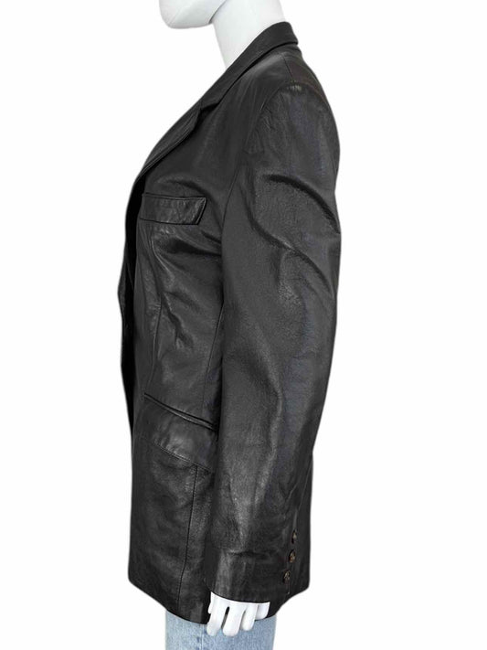 Tasha Polozzi Vintage Brown Leather Jacket Size 8