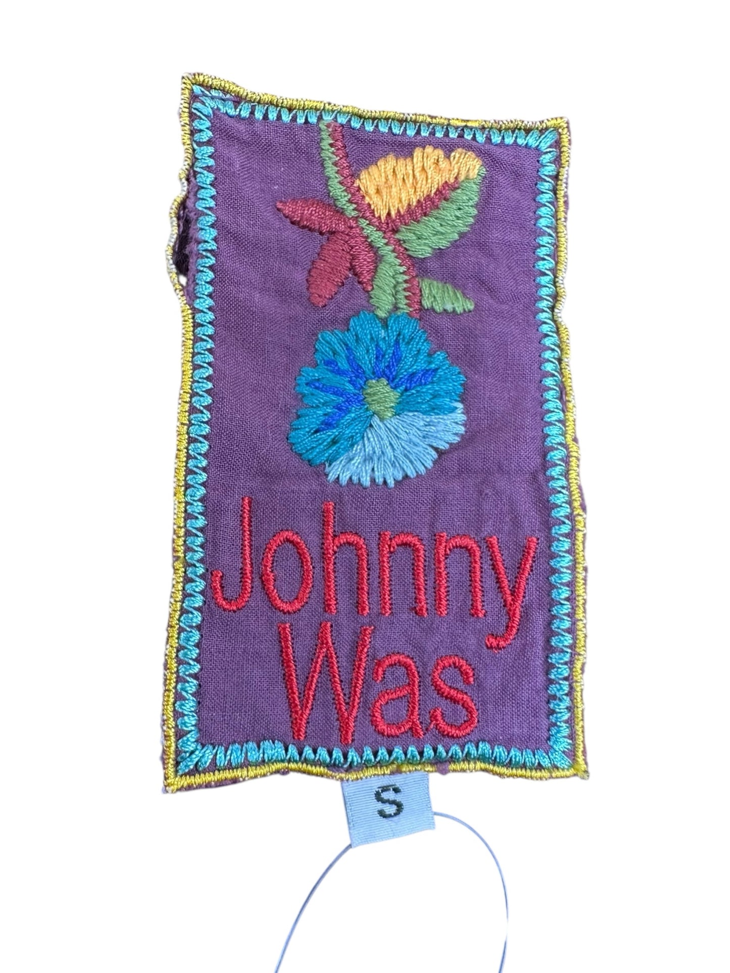 Johnny Was Purple Embroidered Blouse Size S
