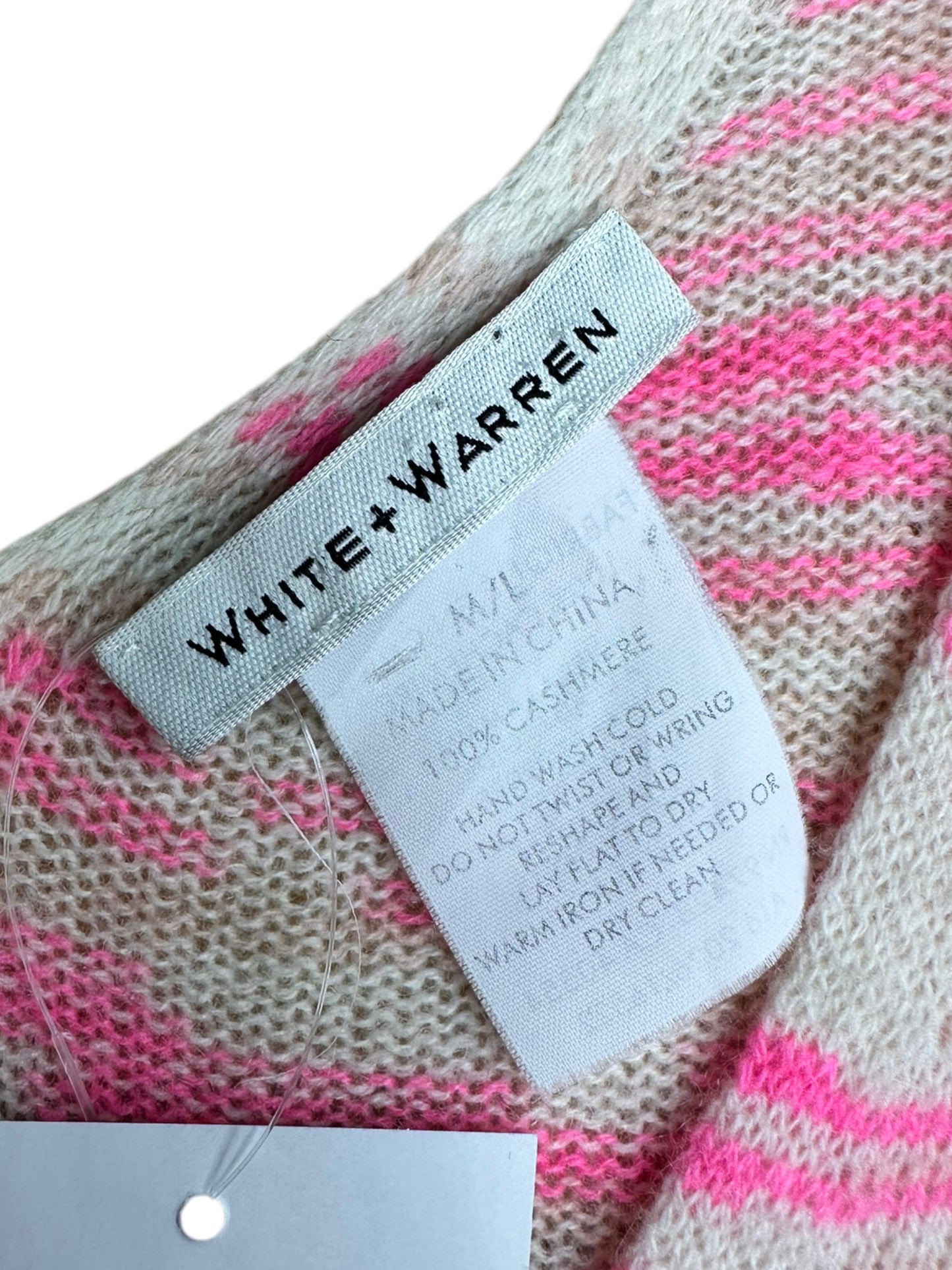 WHITE + WARREN Pink 100% Cashmere Sweater Size M/L