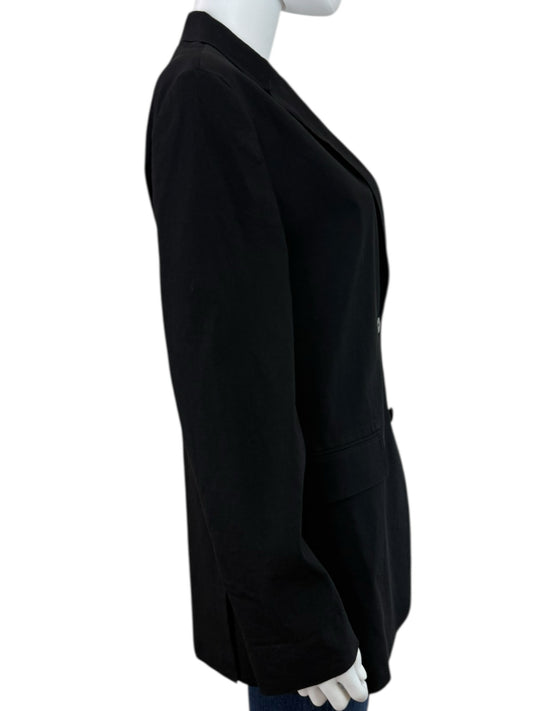 Theory Black Linen Blend Blazer Size 8