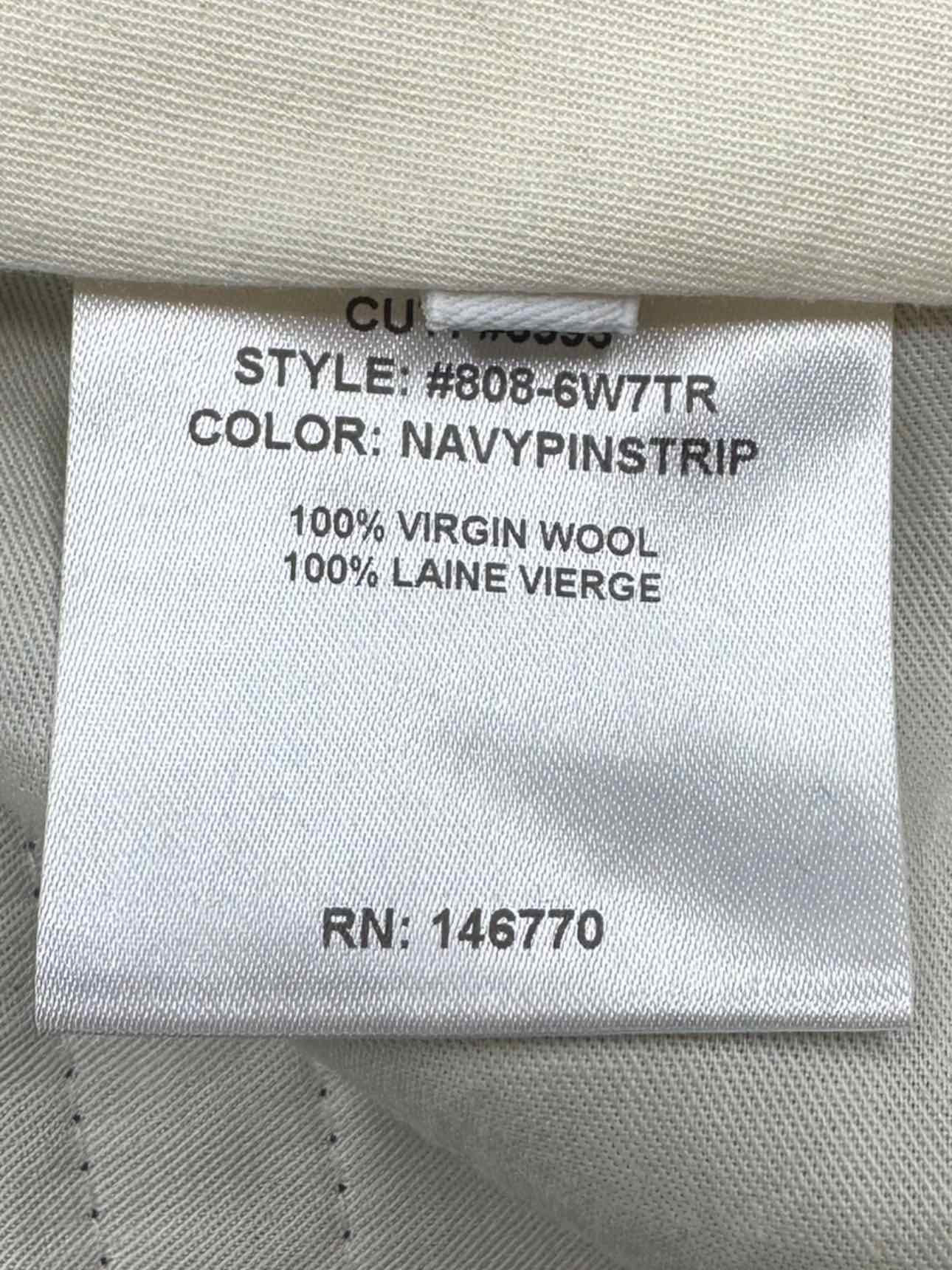 RE/DONE Navy Pinstripe Virgin Wool Trouser Size 28