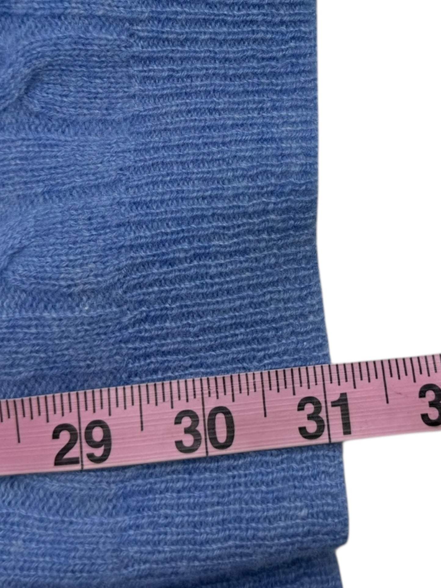 WHITE + WARREN Blue 100% Cashmere Sweater Cardigan Size L