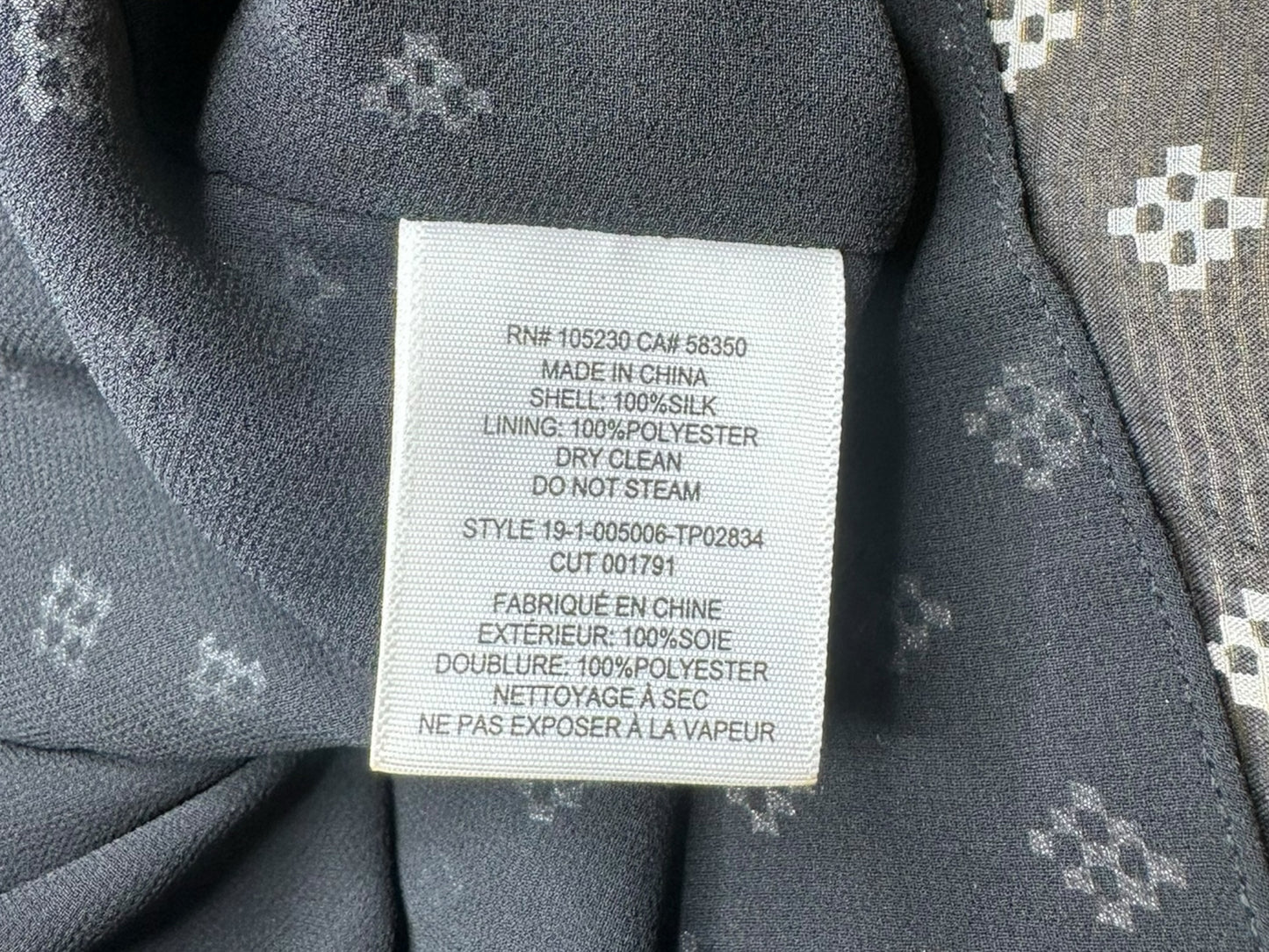 Joie Black 100% Silk Halter Blouse Size L