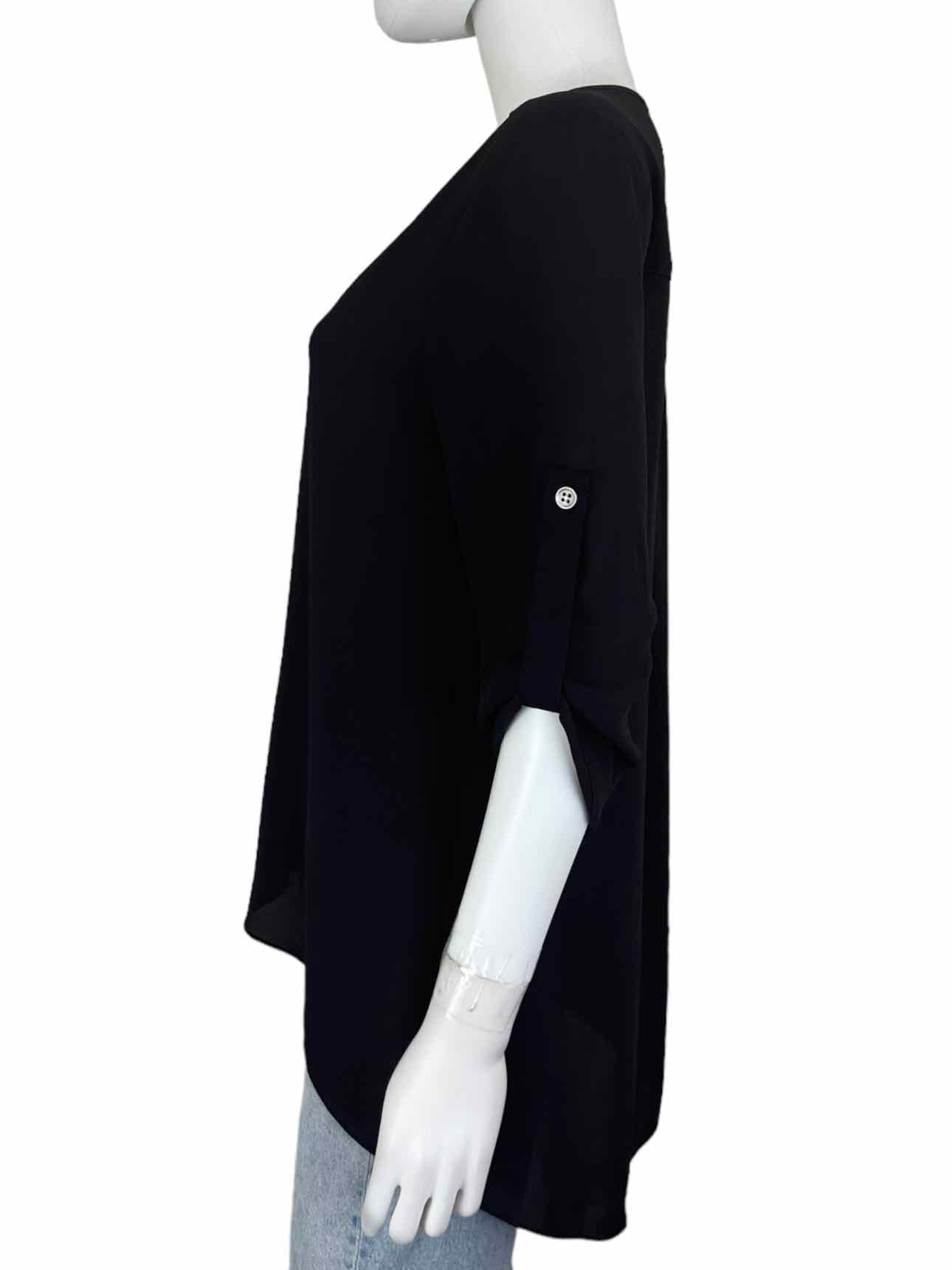 Karen Kane NWT Black Split Neck Blouse Size S