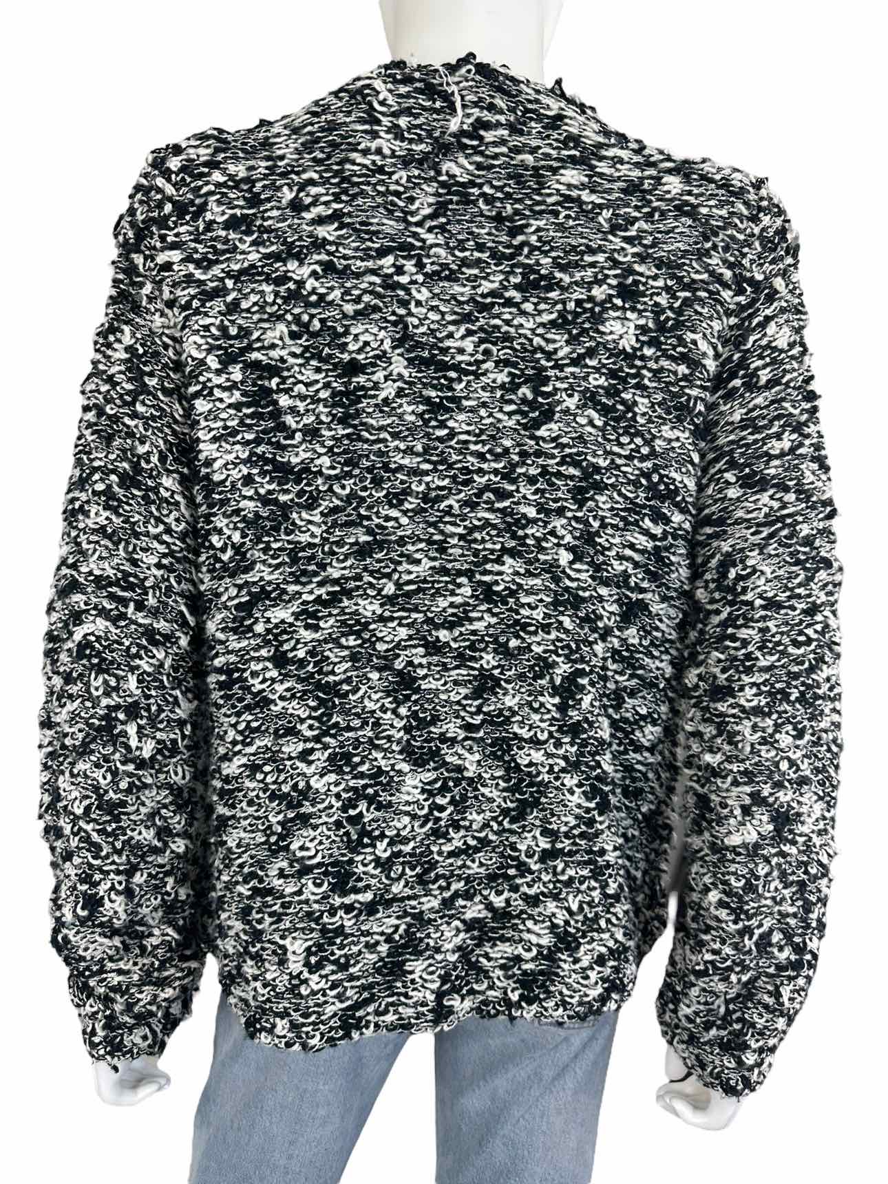 EILEEN FISHER Black and White Textured Cardigan Size XS