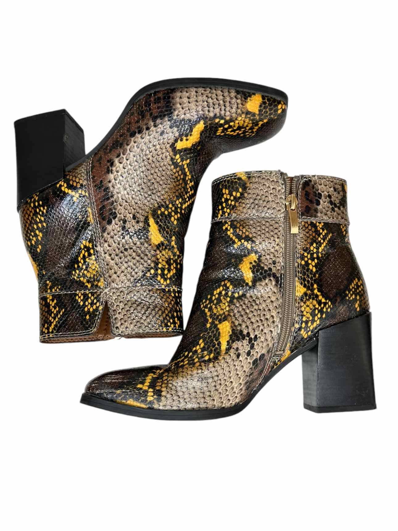 Franco Sarto Generous Python Booties Size 7.5