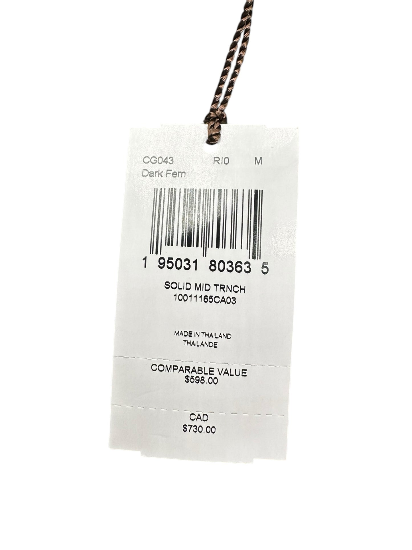 COACH NWT Olive Trench Size M