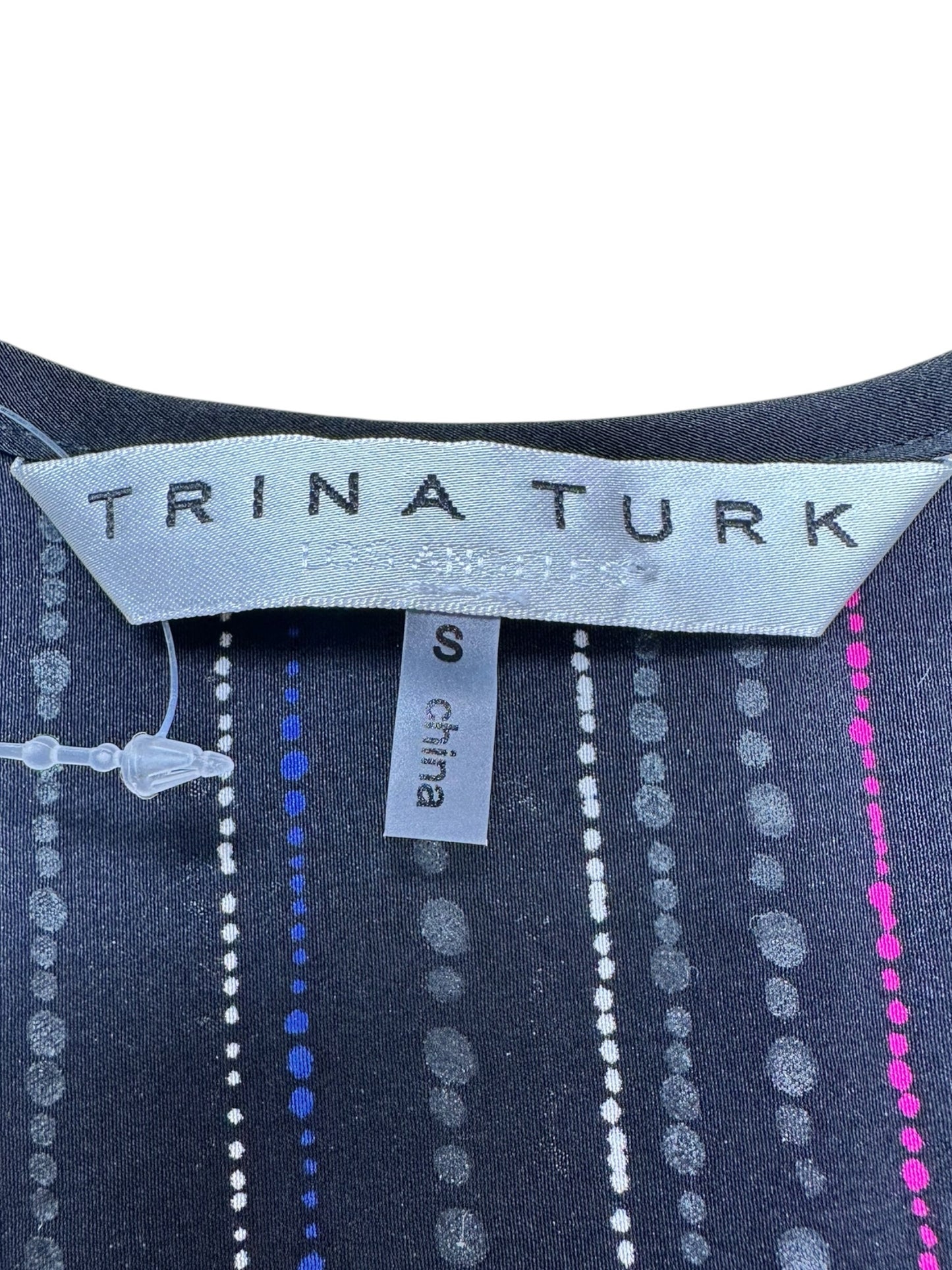 TRINA TURK Black 100% Silk Studded Tank Size S