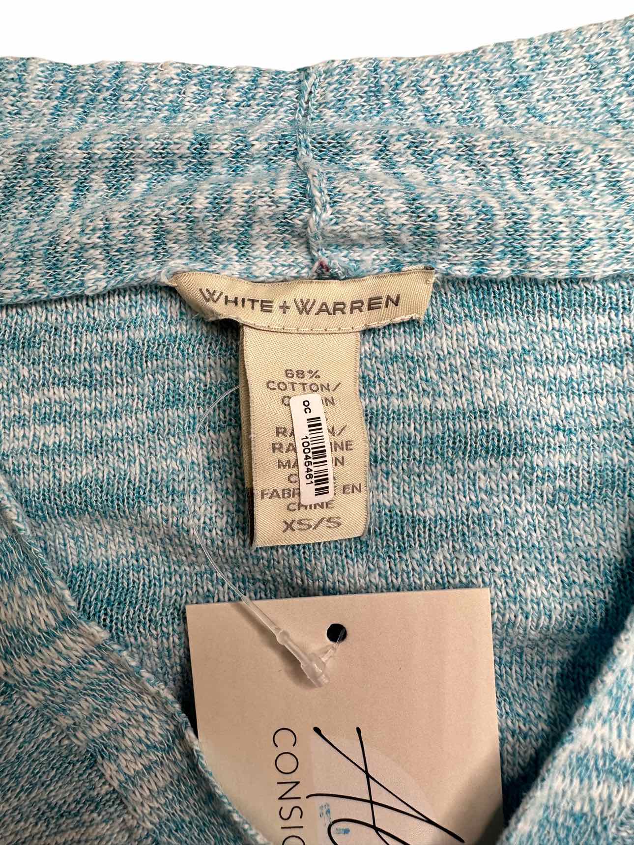 WHITE + WARREN Blue Heather Sweater Size XS
